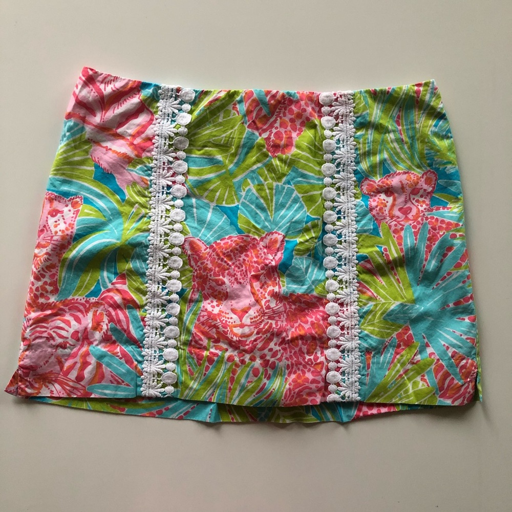 Lily Pulitzer Multicolor Cheetah Print Mini Skirt